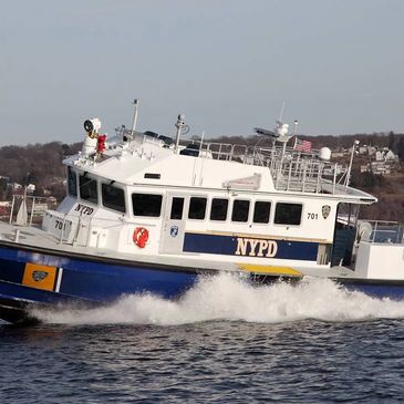NYPD boat in the water