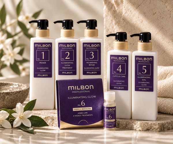 milbon gold illuminating glow 6 step treatment