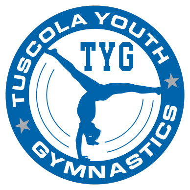 Tuscola Youth Gymnastics logo with a gymnast silhouette.