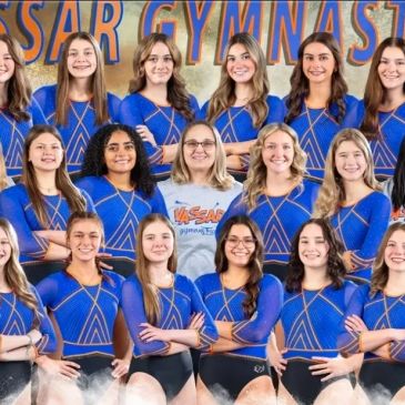 Vassar Co-op Gymnastics team group photo.