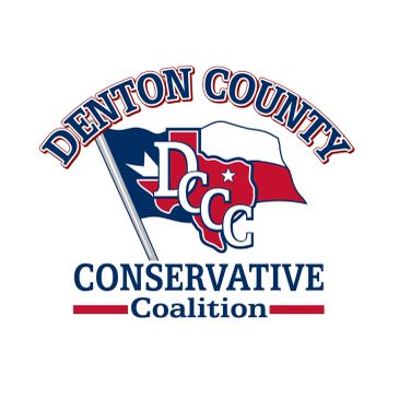 Denton County Conservative Coalition logo with Texas flag.
