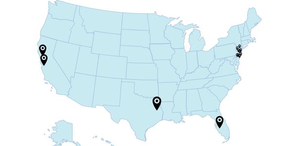 Map of all chef it up 2 go franchise locations.