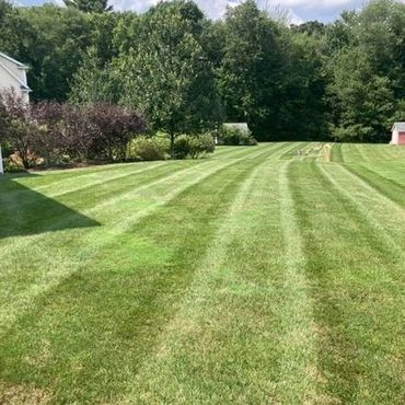 Exceptional lawncare of a yard by Pereira Landscaping in Hudson, MA.