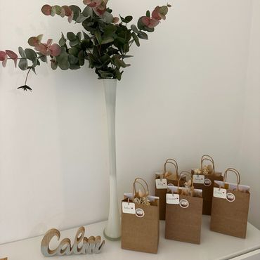 Goodie bags for a Relaxed Return group session in Nottingham