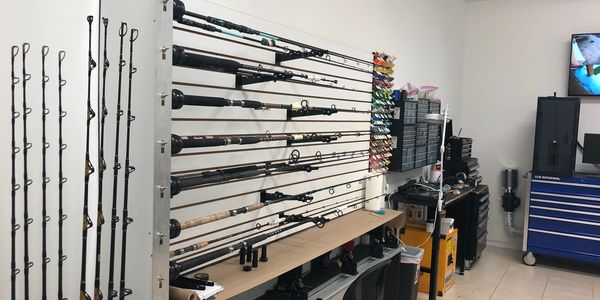 Custom rod rack repair workstation.