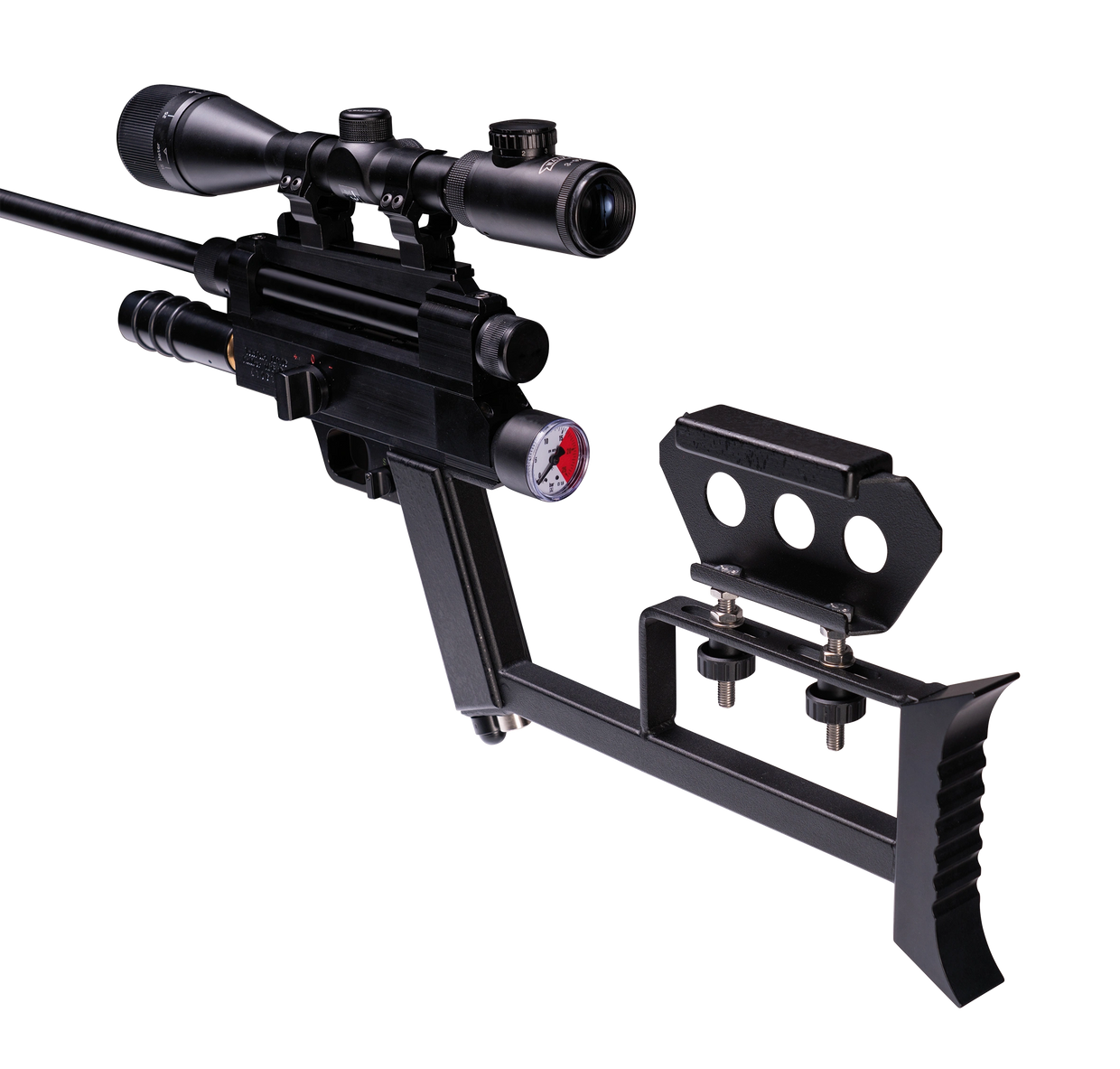 TeleDart ® Remote Injection Projector Model RD706 close up view with telescope attachment