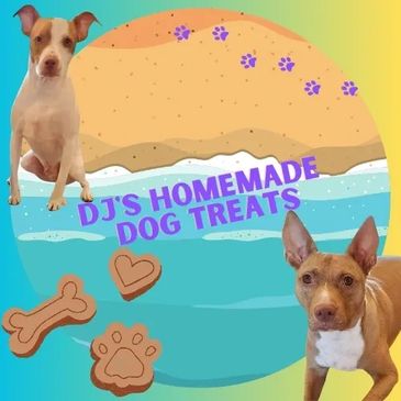 Pups with DJ's all natural dog treats