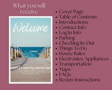 Vacation rental manual digital download design