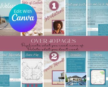 vacation rental manual digital download design