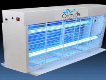 Electric insect killer device with blue UV lights.