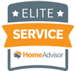 HomeAdvisor Elite Service badge awarded to Full Circle Building Group for superior customer service