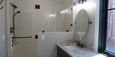 a modern bathroom remodel