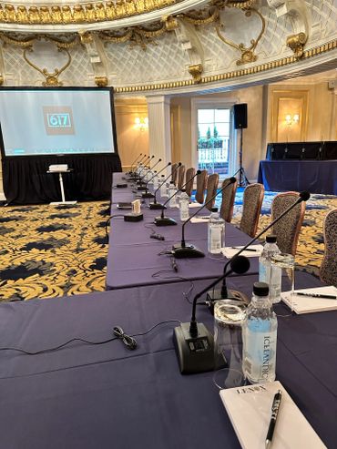 Desktop Microphones, Audio, Screen and Projector