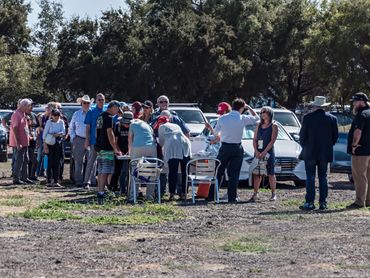 Long line of people register for the event.