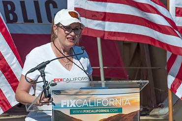 Michele Guerra, Chair of Solano County Republican Central Committee speaks at the Fix California eve