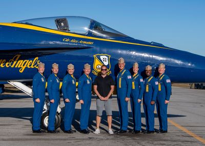 Ryan Nothhaft with the 2023 Blue Angels