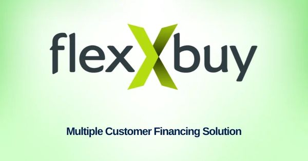 flexxbuy logo with tagline for customer financing solutions.