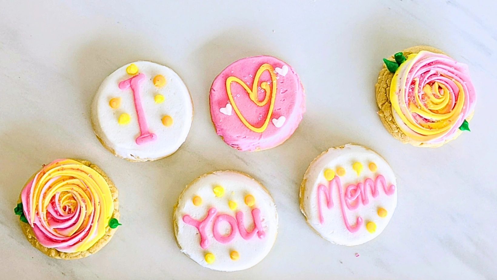 Mother's Day Decorated Cookies.