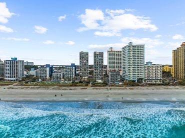 Palms Resort from out in the Atlantic Ocean