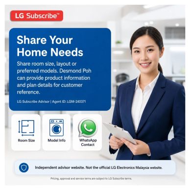 LG Subscribe home appliance information and plan details for customer reference.