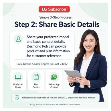 Step 2 image for sharing basic details for LG Subscribe plan information.