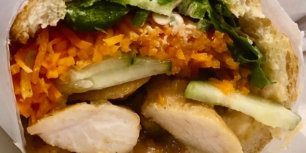 Platter of fresh sandwiches.