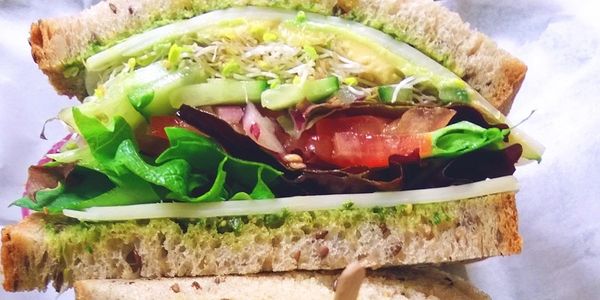 Soft bread, tasty salad.