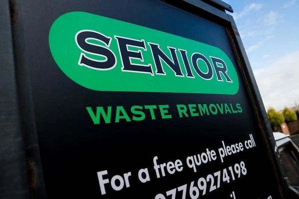 Senior Waste Removals Sign and logo