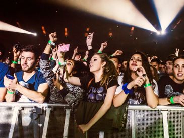 People attending an event