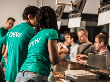 Staff Wearing Branded Tshirts