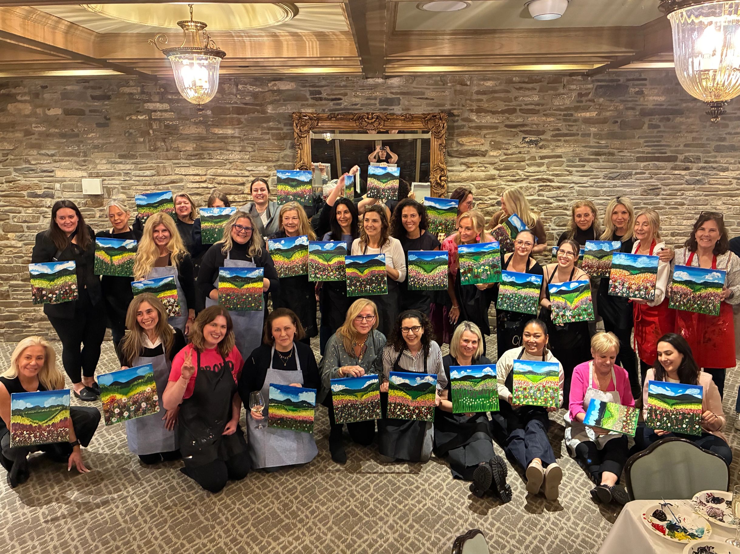 Adult paint & sip party in Mississauga. Mobile and no experience needed. We bring the party to you.