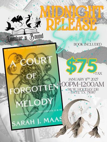 Midnight release event for 'A Court of Forgotten Melody' by Sarah J. Maas.