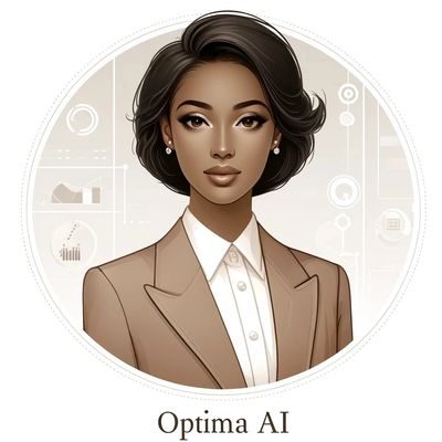 Image of female generated AI consultant named Optima AI