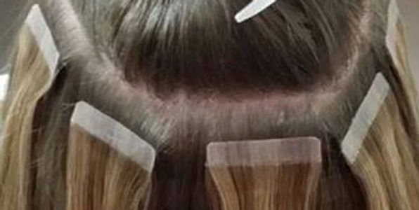 Mini tape weft hair extensions