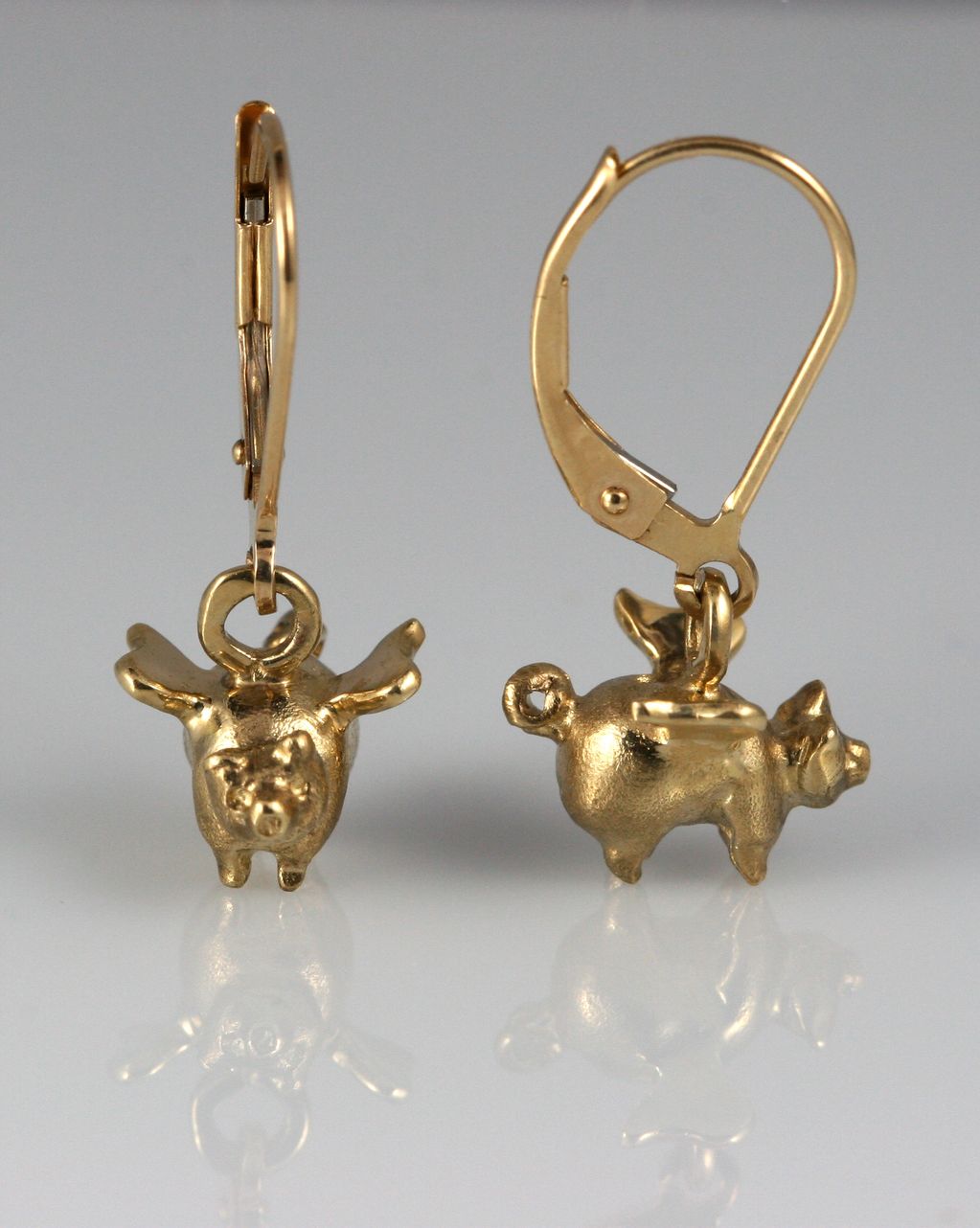 Women's 14K Jewelry, Women's Earrings, When Pigs Fly,