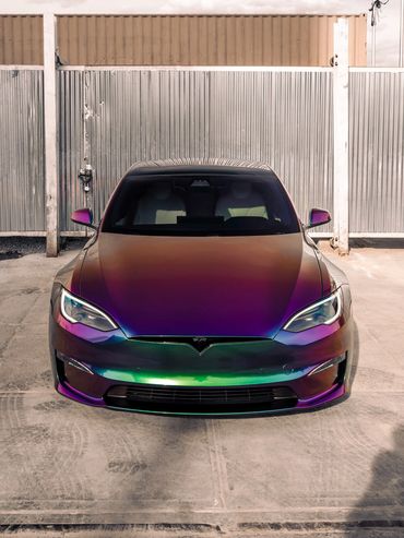 Tesla Model S Plaid Colored PPF Paint Protection Film