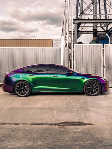 Tesla Model S Plaid Colored PPF Paint Protection Film