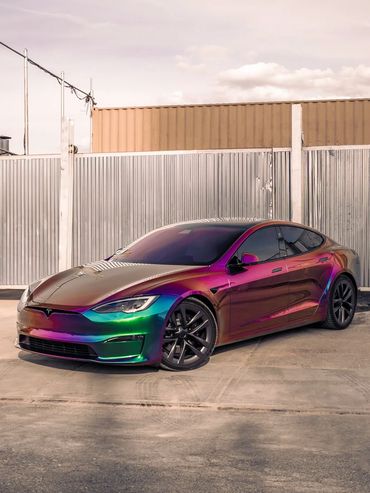 Tesla Model S Plaid Colored PPF Paint Protection Film