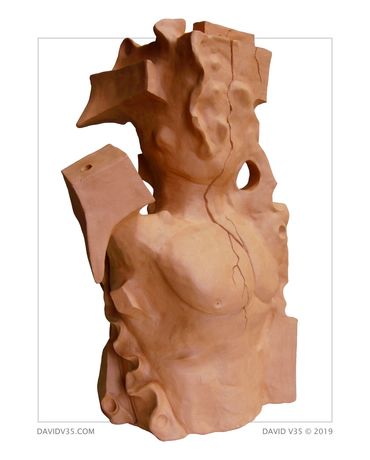 MARTYR / RIGHT SIDE / CLAY SCULPTURE / 2007