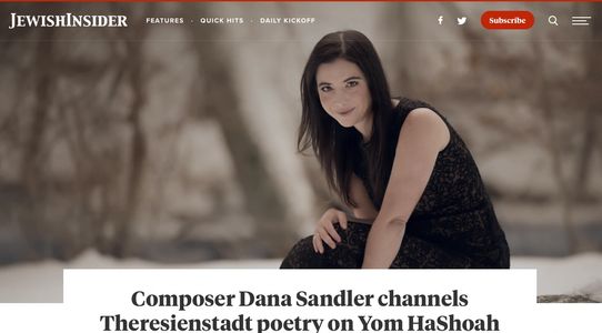 Dana Sandler feature article Jewish Insider