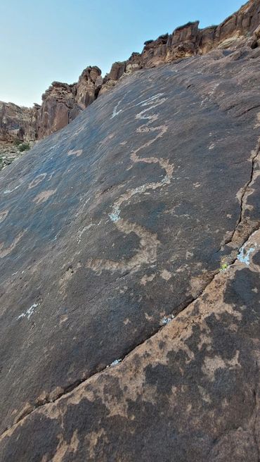 Petroglyphs near Fort Pearce historical site near St. George, UT.