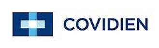 Covidien logo with a blue and white cross symbol.