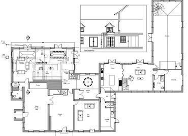 Kitchen extension and internal alterations plans for planning application.