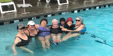 Happy Women After a Water Therapy Group Class