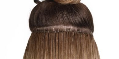 Hand tied weft hair extensions