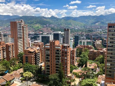 View of Medellin Colombia in Poblado