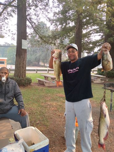 Local founders teaching kids how to fish. Also fish caught was given for a fundraiser and left over