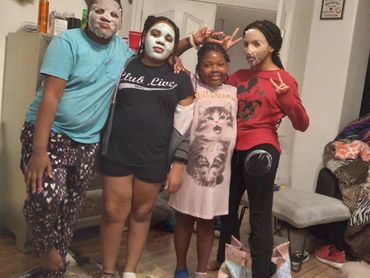 Teaching the girls how to make organic face masks and the use of them.