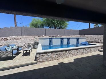 Small raised pool