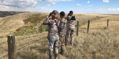 Amanda Lynn Mayhew in the coolies of Alberta while hunting.